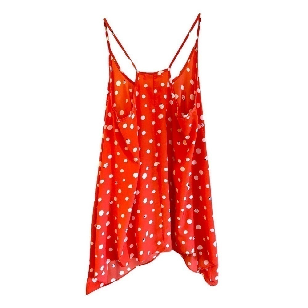 UMGEE, WOMENS CHIC, ADJUSTABLE SPAGHETTI STRAP TOP IN LIGHT RED. SIZE L - Picture 4 of 6